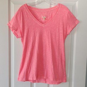 dylan bright pink, v-neck, boutique-style tee